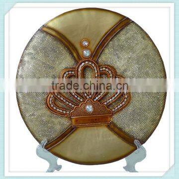 polresin gold decorative plates for home decor