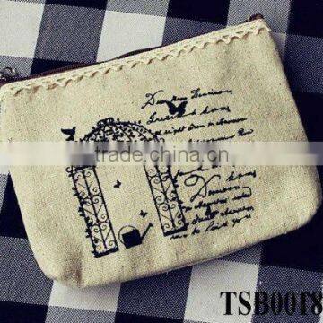 hot sale fashion canvas zipper pouch