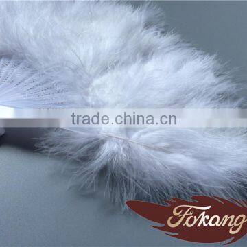 Wholesale Feather White Turkey Marabou Feather Fan Feather Hand Fans For Birthday Party photo-3