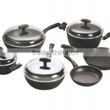 10PCS Cookware Set Aluminum Heat Resistant Paint Exterior C1130