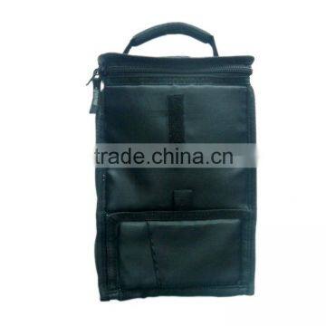 Online wholesale underwear nylon storage box /cooler bag customized logo folding black lunch bag, travel bra storage box