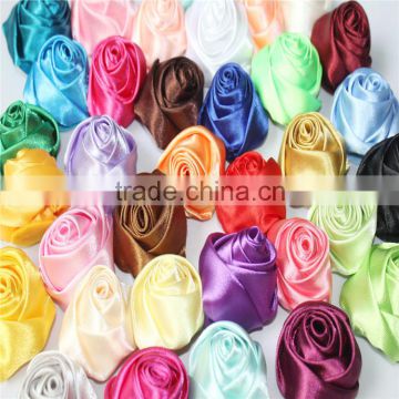 Wedding accessories - the bride color butyl artificial flowers - Valentine's Day satin rolled rose fabric hair flower