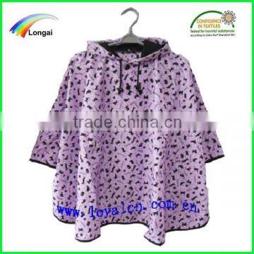 fashion children waterproof rain poncho patterns