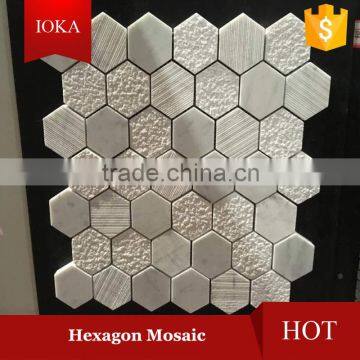 Various Surfaced Hexagon Marble Mosaic Tiles                        
                                                Quality Choice