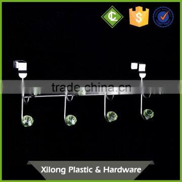 Over The Door Chrome Hook With Diamond Balls For Bathroom photo-2