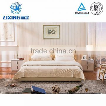 New Design Hot Selling Shunde Furniture Leather Double Bed