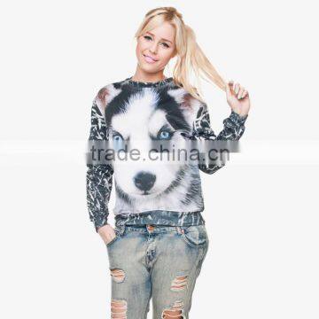 hot stock husky sweatshirt high quality 3d digital fullprint crewneck sweatshirt spring autumn unisex custom oversized pullover