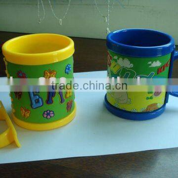 latest new design Rubber pvc mug cup new factory hot selling