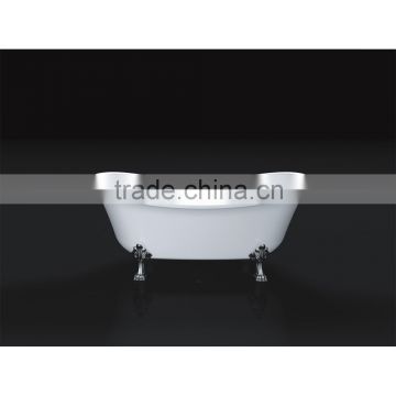 traditional classic double slipper bath tub acrylic bath