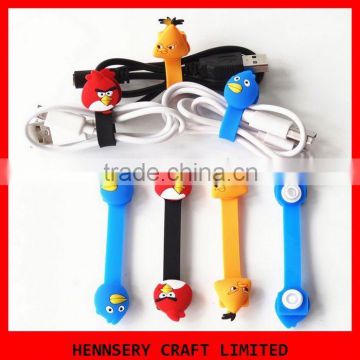 customized shape and logo soft pvc rubber automatic wire winder