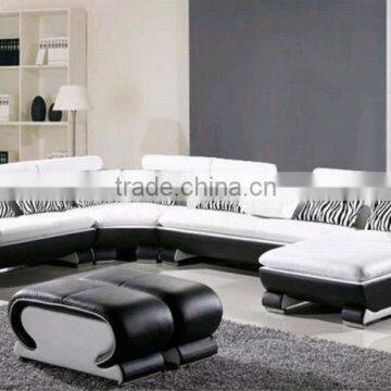 Luxury size modern new design corner sofa with two Ottoman 8065-2