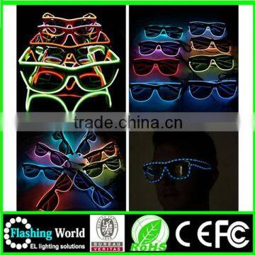 Fashion Custom Fashionable Ladies Round Neck Black Cotton Shutter el Wire Flashing Glasses photo-3