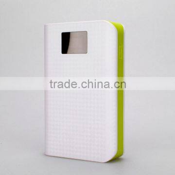 7800mah power bank with dual USB led torch and LCD screen