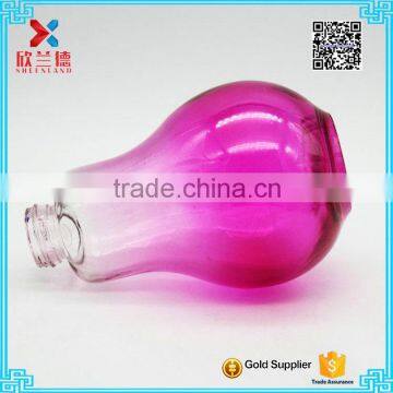 new design bulb shape beverage glass bottle /glass jar for juice 200ml