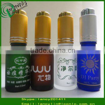 15ml Empty Glass Bottles With Press Pump Dropper Tube Glass Bottle Round Glass Dropper Vial Quality Choice
