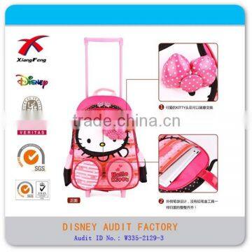 Lovely Girl Nylon Kids School Trolley Bag