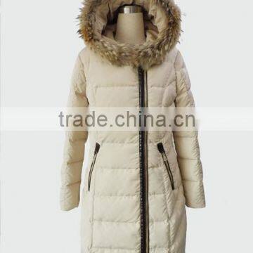 2014 New Fashion Brand Women Down Fur Coat Winter Jacket Long