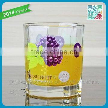 Drinking Glass Orange Juice Cup Print Logo Orange Glass Cup