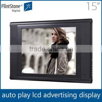 FlintStone commercial auto loop 15 inch lcd display screen