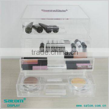 Guangzhou Satom 6 Drawers Combined Style Clear Acrylic Makeup Organizer