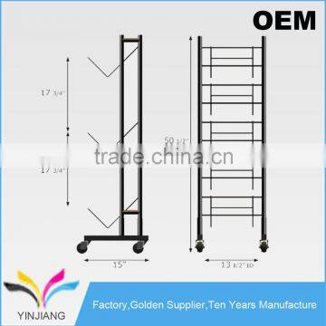 Flooring Supermarket Supply Foldable Wine Tower Dispenser Rack With Wheels photo-3