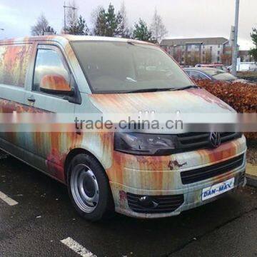 Removable anti-theft Iron rust sticker camouflage car cover vinyl film