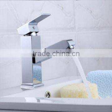 Single Handle Pull-out Spray Bathroom Waterfall Faucet photo-3