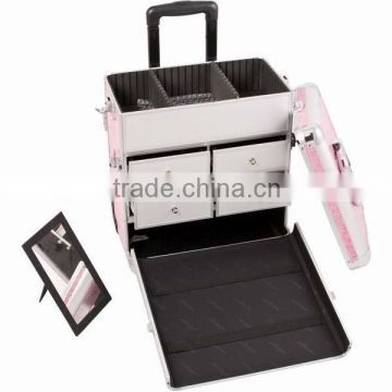 4 Drawers Aluminum Rolling Makeup Train Organizer Case(ZYD-HZ977)