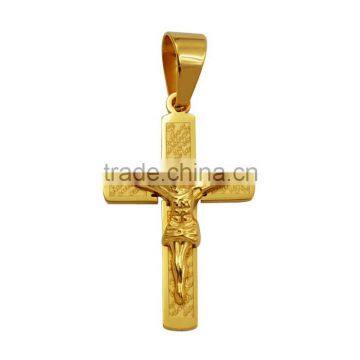 Kindy Jewelry JCN0318 Big and Small Stainless Steel Jesus Cross Necklace Pendant photo-4