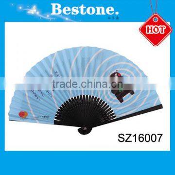 Hot sale popular souvenir wooden fold hand fan for wedding