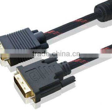 15Pin VGA Cable Male to Male with red-black net