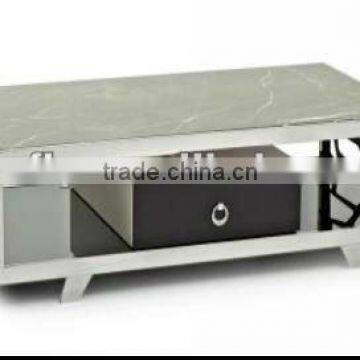 2012 modern stainless metal coffee table