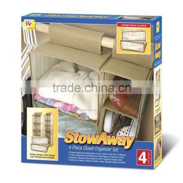 STOW AWAY 4 PIECE CLOSET ORGANIZER SET