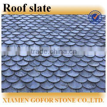 Fish scale slate roof tiles