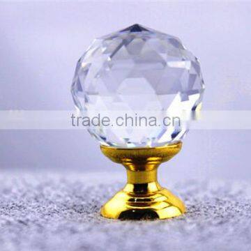 Cheap price different colors clear white crystal glass knobs