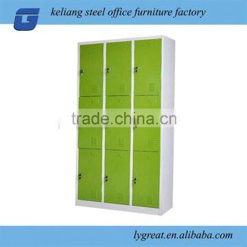 Colorful 9 door storage knock down metal locker