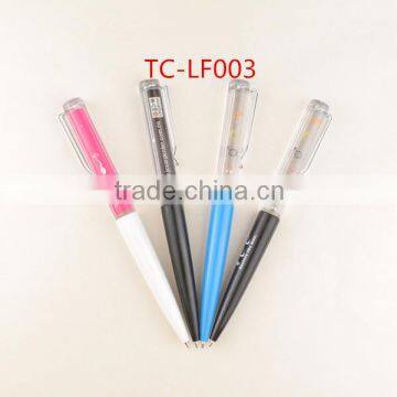 Custom plastic liquid ball pen for promotion