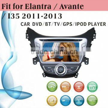 touch screen car dvd player fit for Hyundai Elantra 2013 with radio bluetooth gps tv