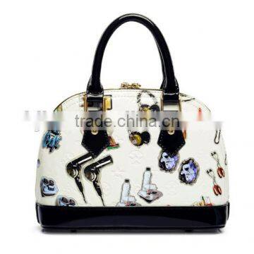 Wear-resisting PU Leather Youth Fashion Shell Shape Handbag photo-4