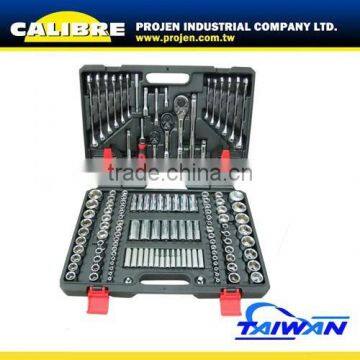 CALIBRE 167 PC 1/4" & 3/8" & 1/2" Dr. Socket, ratchet handle, bits sets