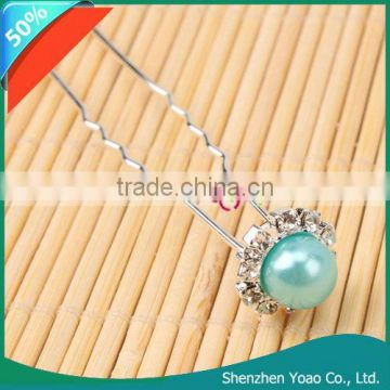 High Quality 20pcs Charming Blue Pearl Hair Pin