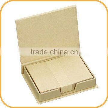 2012 New design eco plastic memo pad box with craft paper