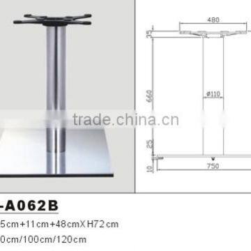HS-A062B 201#stainless Steel Pedestal Table Base Strong Square Stainless Steel Table Leg With Coffee Table photo-2