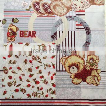 Bear Design Disperse Print Microfiber Brushed Fabric photo-4