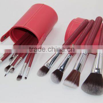 Quality Preminum Synthetic Hair 12 Piece Makeup Cosmetic Brush Set With Cylinder Case photo-4