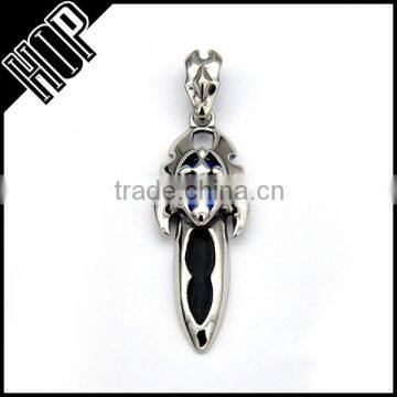 Best selling fashion stainless steel vintage engrave broadsword pendant