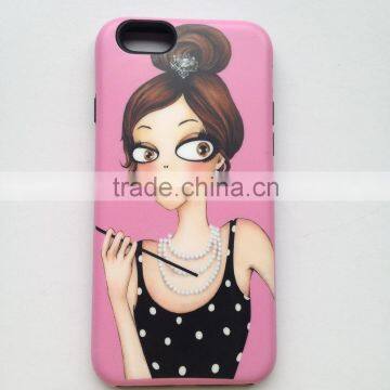 OEM custom phone case for iphone 6 case with 2 in 1 design