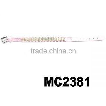 hottest cute rhinestone rope strap belt leather bracelet