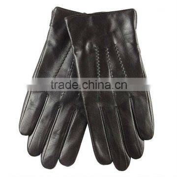 winter men leather mitten gloves for driving