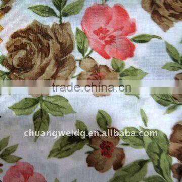 100 polyester big flower print tricot fabric